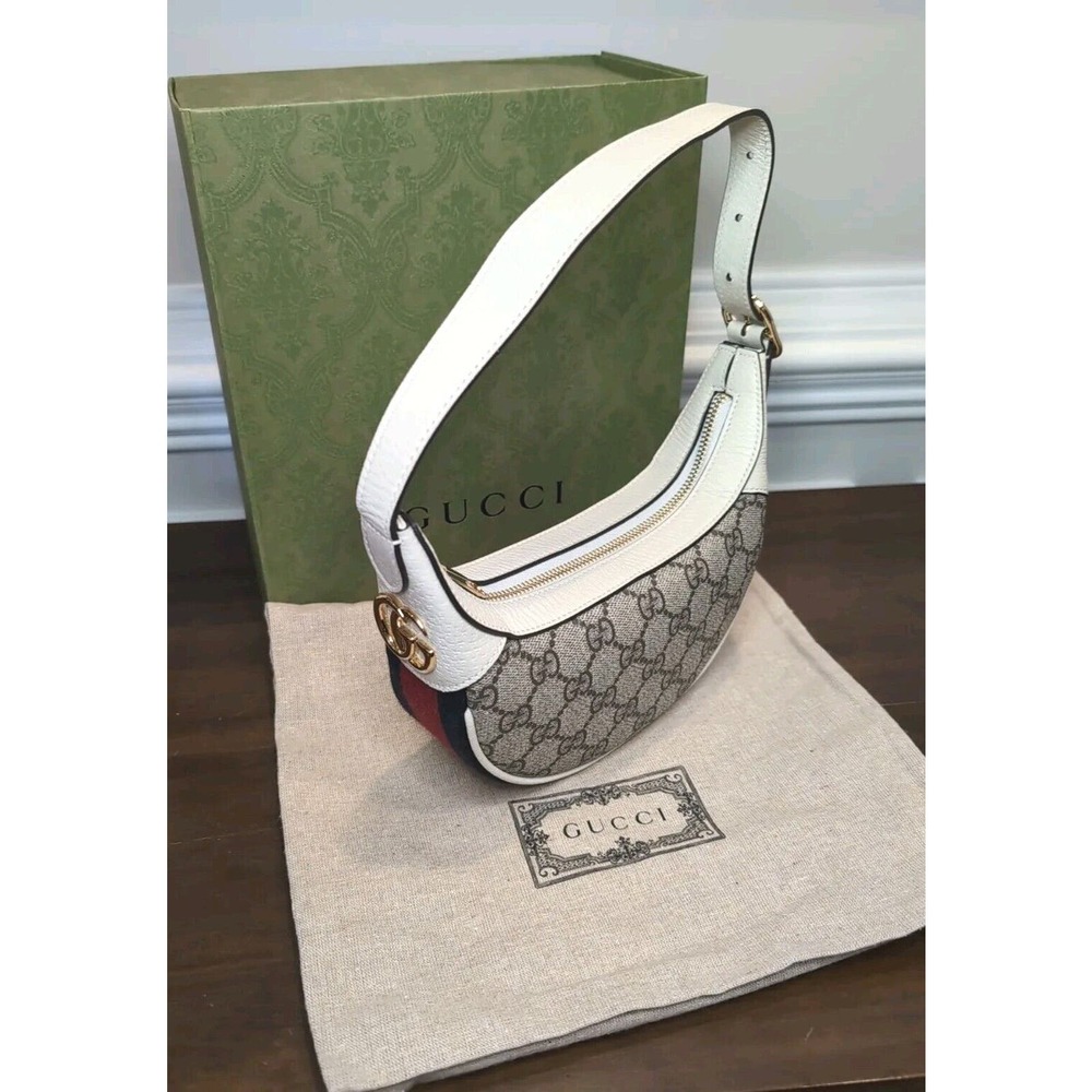 NEW GUCCI Ophidia‎ GG Supreme Canvas mini hobo shoulder bag W/Box COA